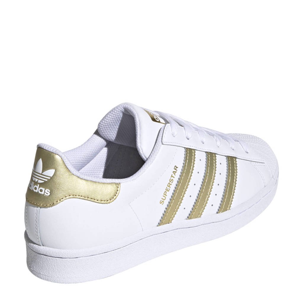 Blijven Onzuiver beroerte adidas Originals Superstar sneakers wit/goud | wehkamp
