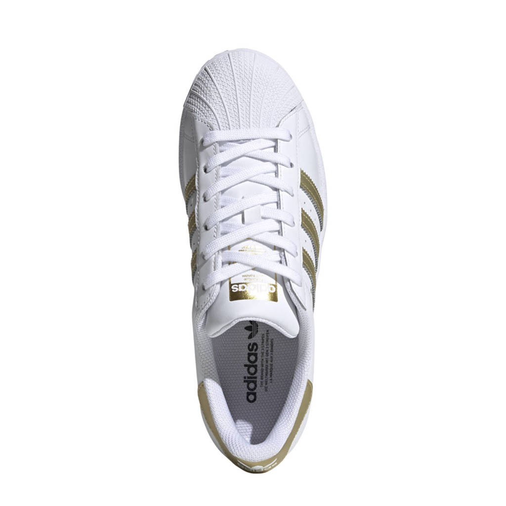 adidas Originals Superstar sneakers wit/goud |