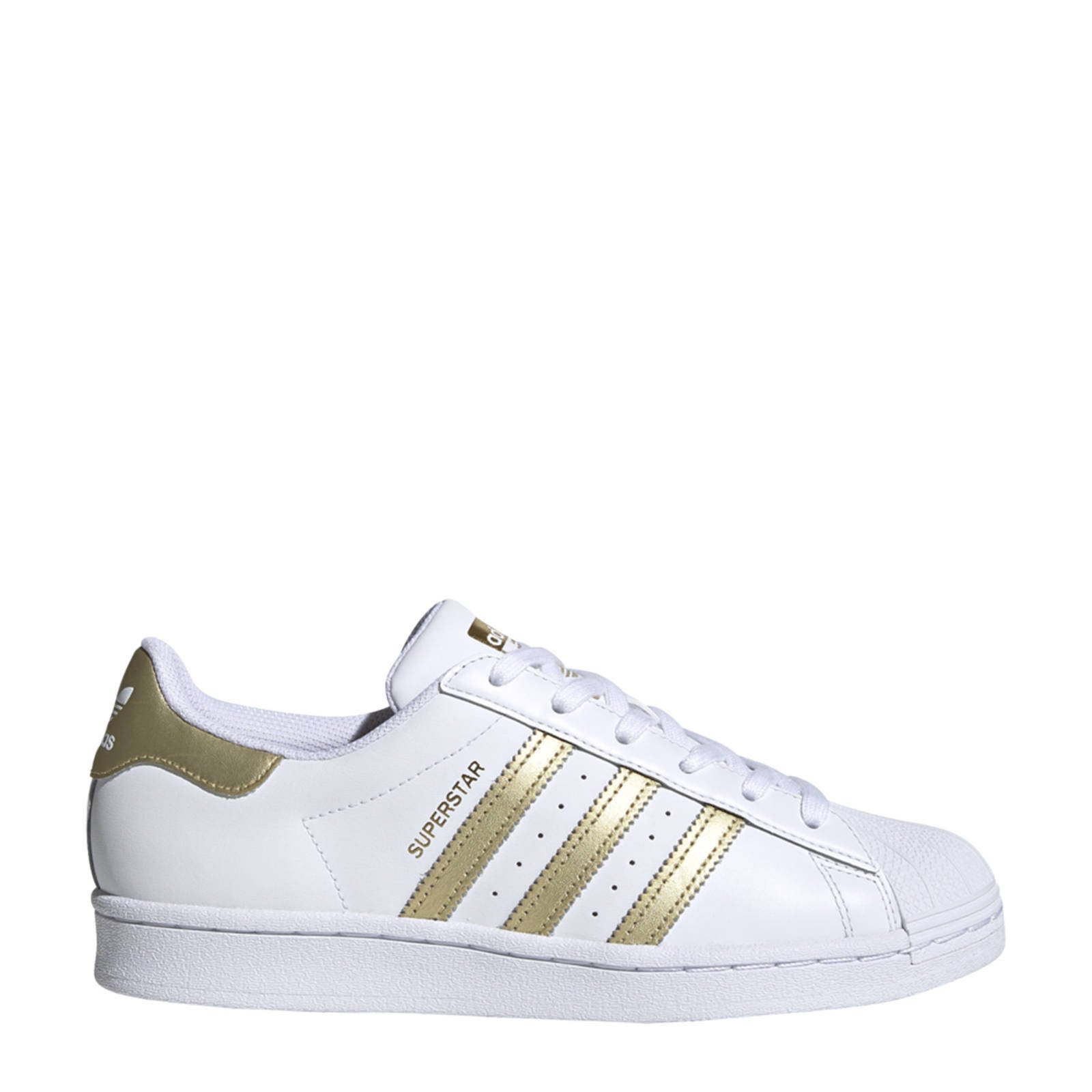 Superstar sneakers wit/goud