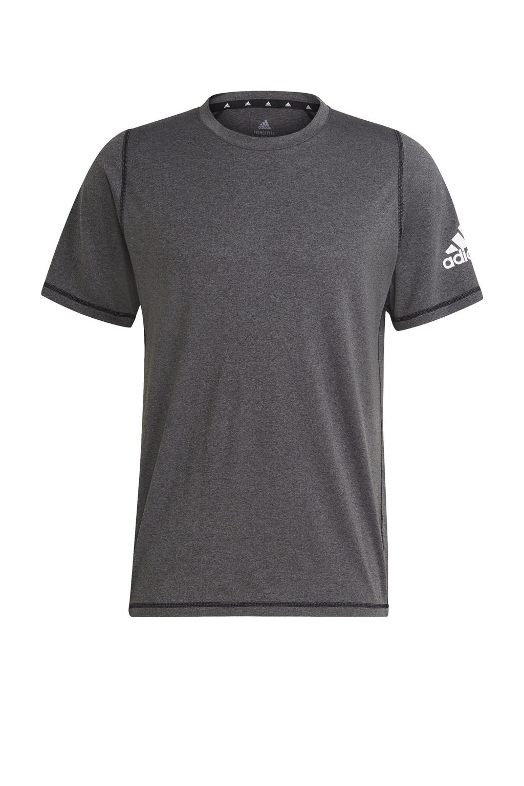 adidas Performance   Designed2Move sport T-shirt zwart melange