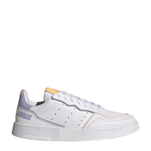 Supercourt  leren sneakers wit/paars/camel