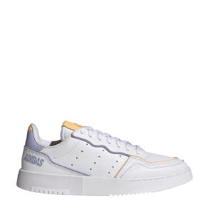 Supercourt leren sneakers wit/paars/camel