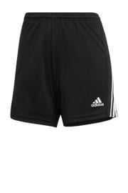 thumbnail: Zwart en witte dames adidas Performance Squadra 21 sportshort van polyester met regular fit en regular waist