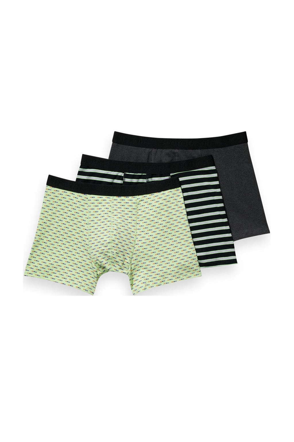 Scotch & Soda boxershort (set van 3), Donkergrijs/ecru
