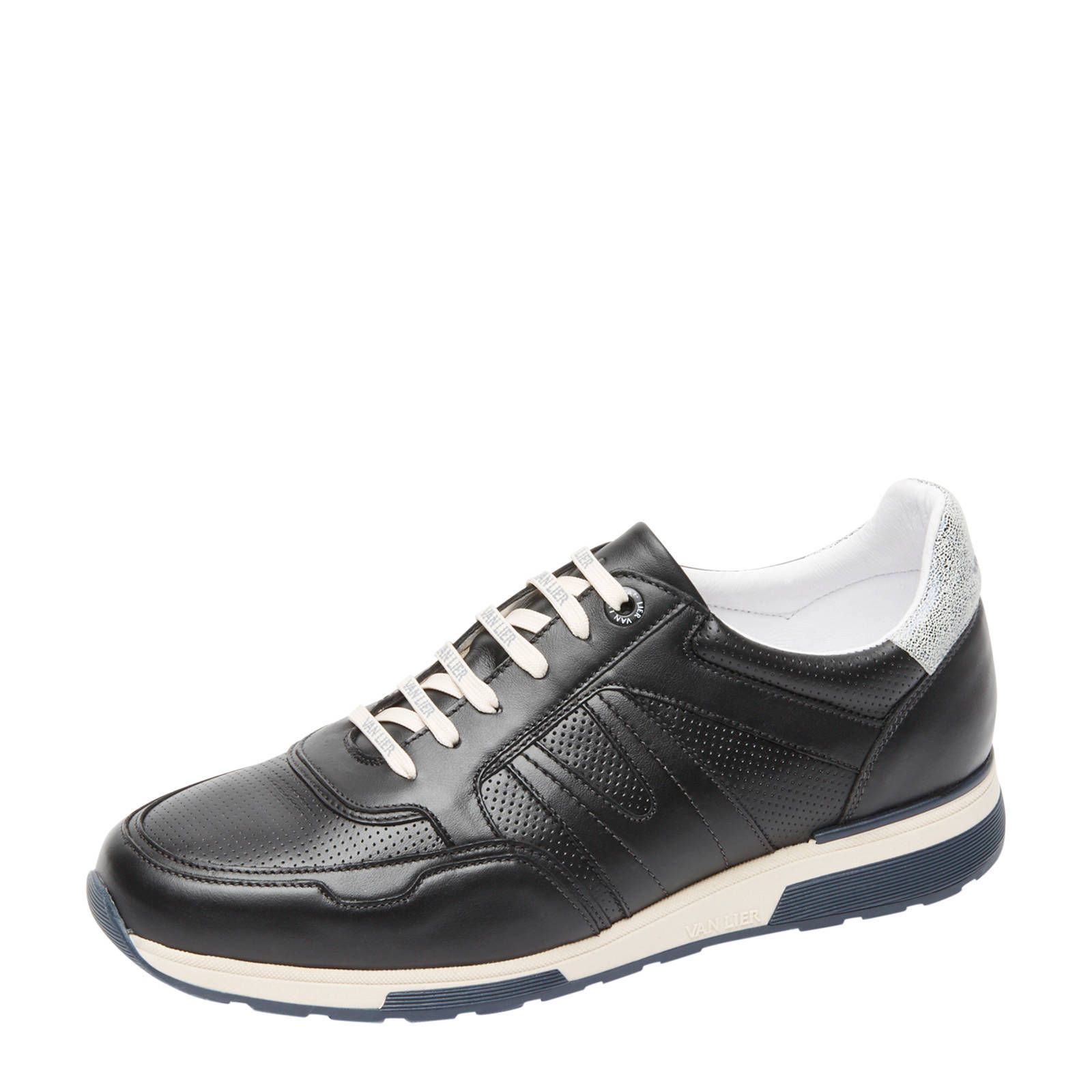 Van Lier Positano leren sneakers zwart | wehkamp
