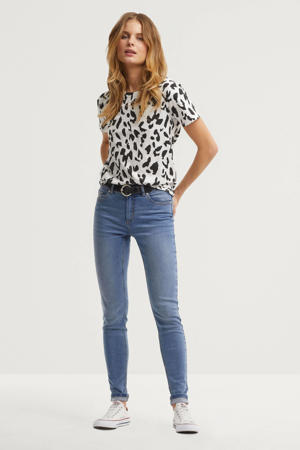mid rise skinny jeans blauw