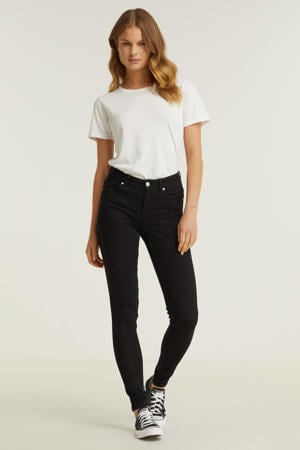 regular waist skinny jeans zwart