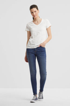T-shirt met V-hals wit