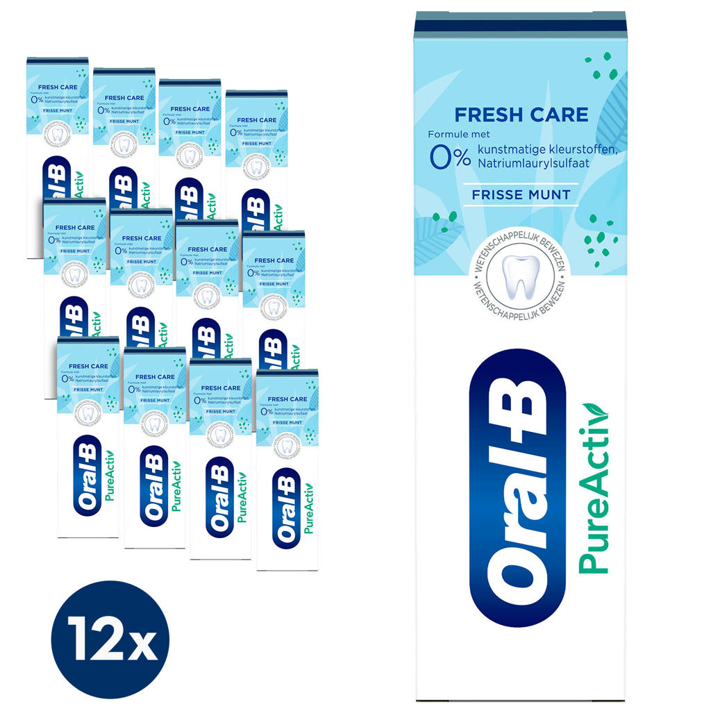 Oral-B PureActiv Fresh Care tandpasta - 12 x 75 ml