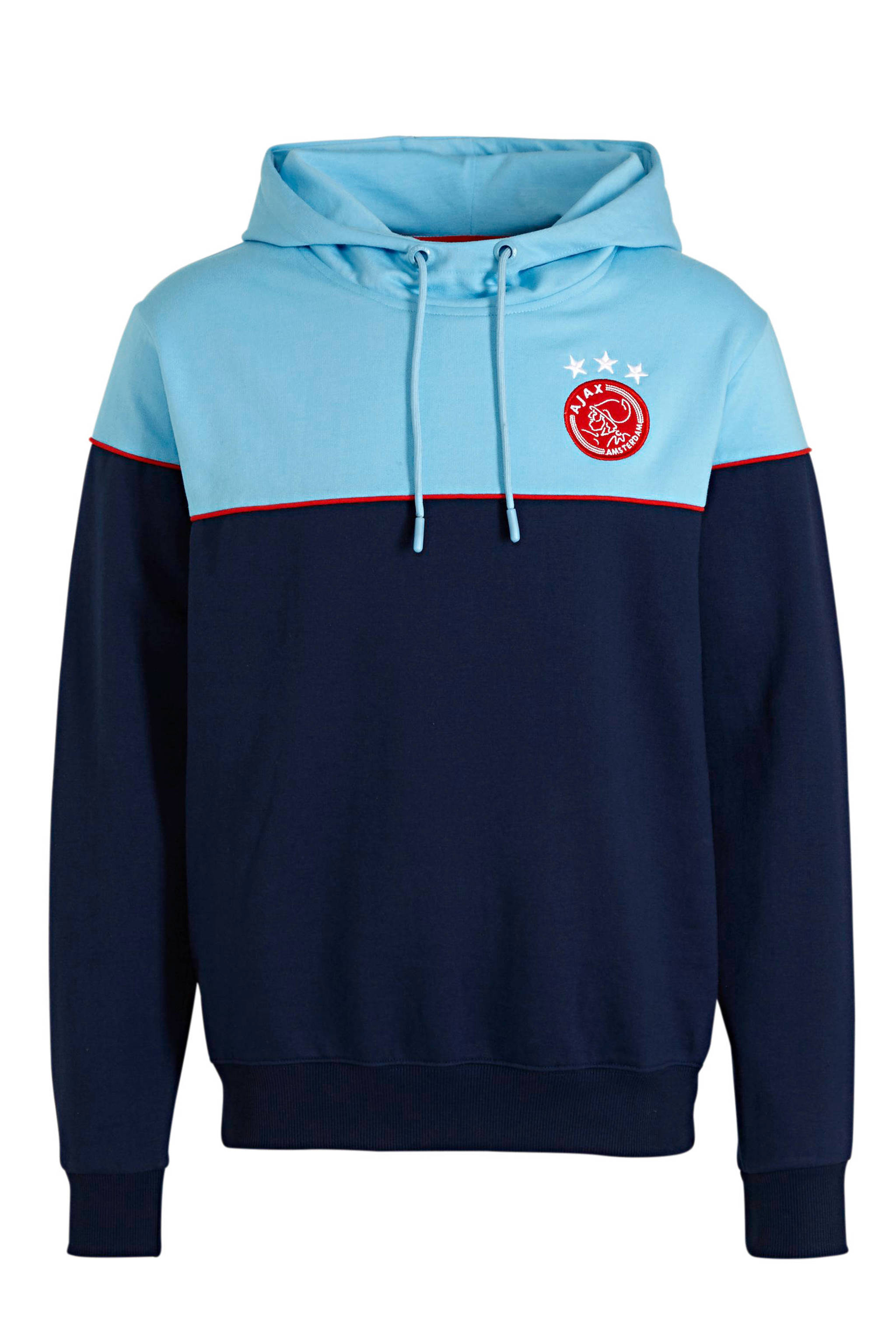 Ajax hoodie met donkerblauw/lichtblauw | wehkamp