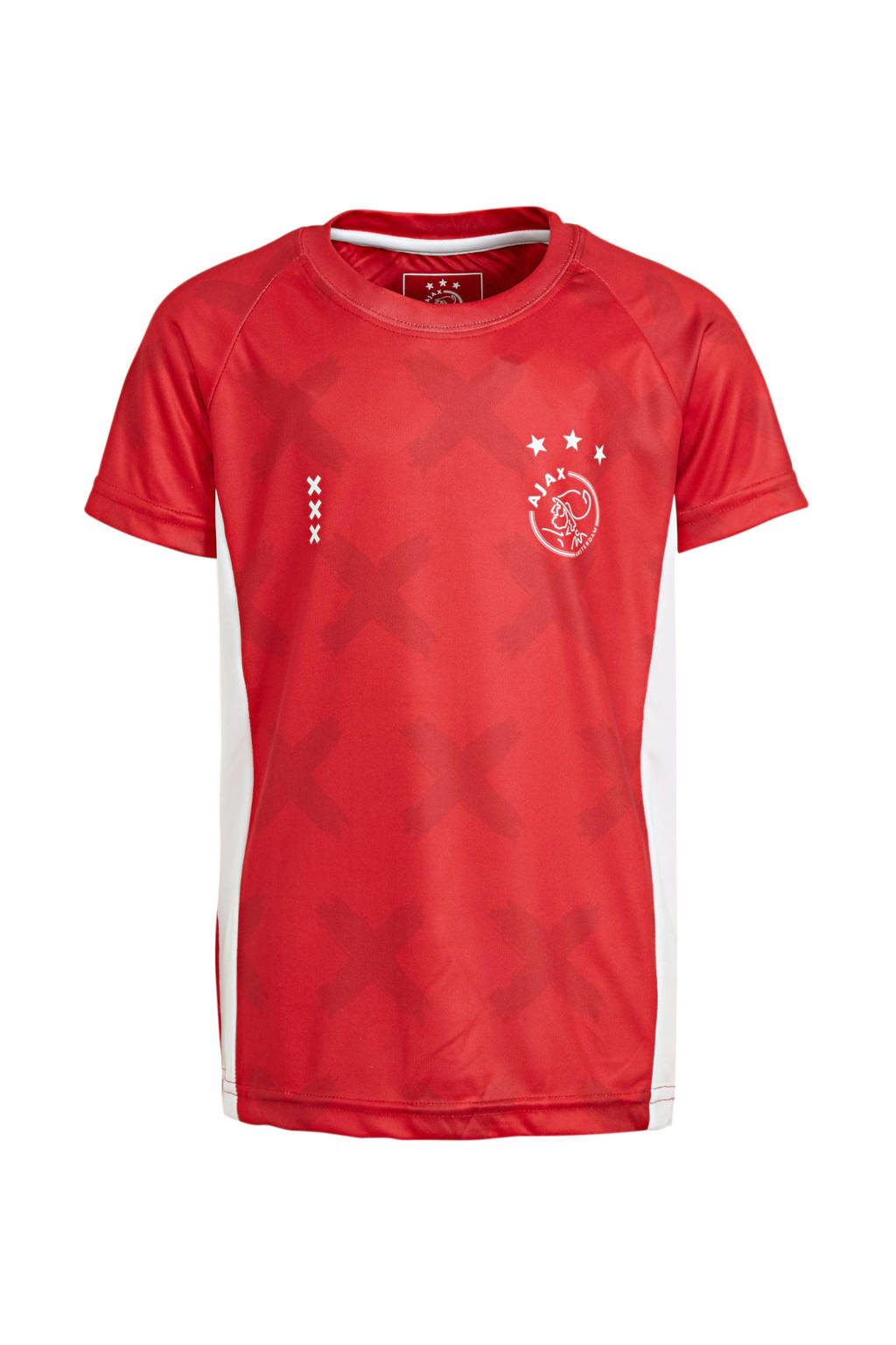 Ajax Ajax T-shirt met logo rood/wit