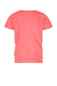 Roze meisjes Vingino Essentials T-shirt koraalroze van duurzaam stretchkatoen met korte mouwen en ronde hals