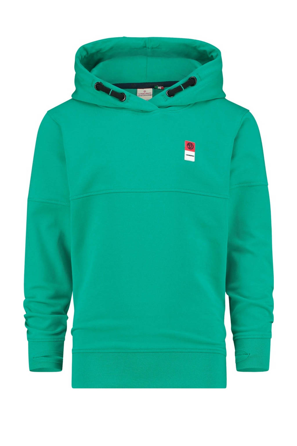 Groene jongens Vingino Essentials hoodie van duurzame sweatstof met lange mouwen en capuchon