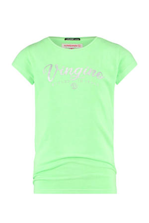 T-shirt met logo neon groen