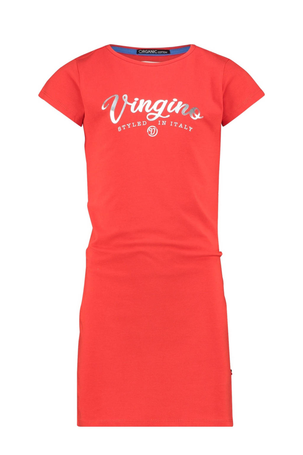 Vingino Essentials T-shirtjurk met logo rood