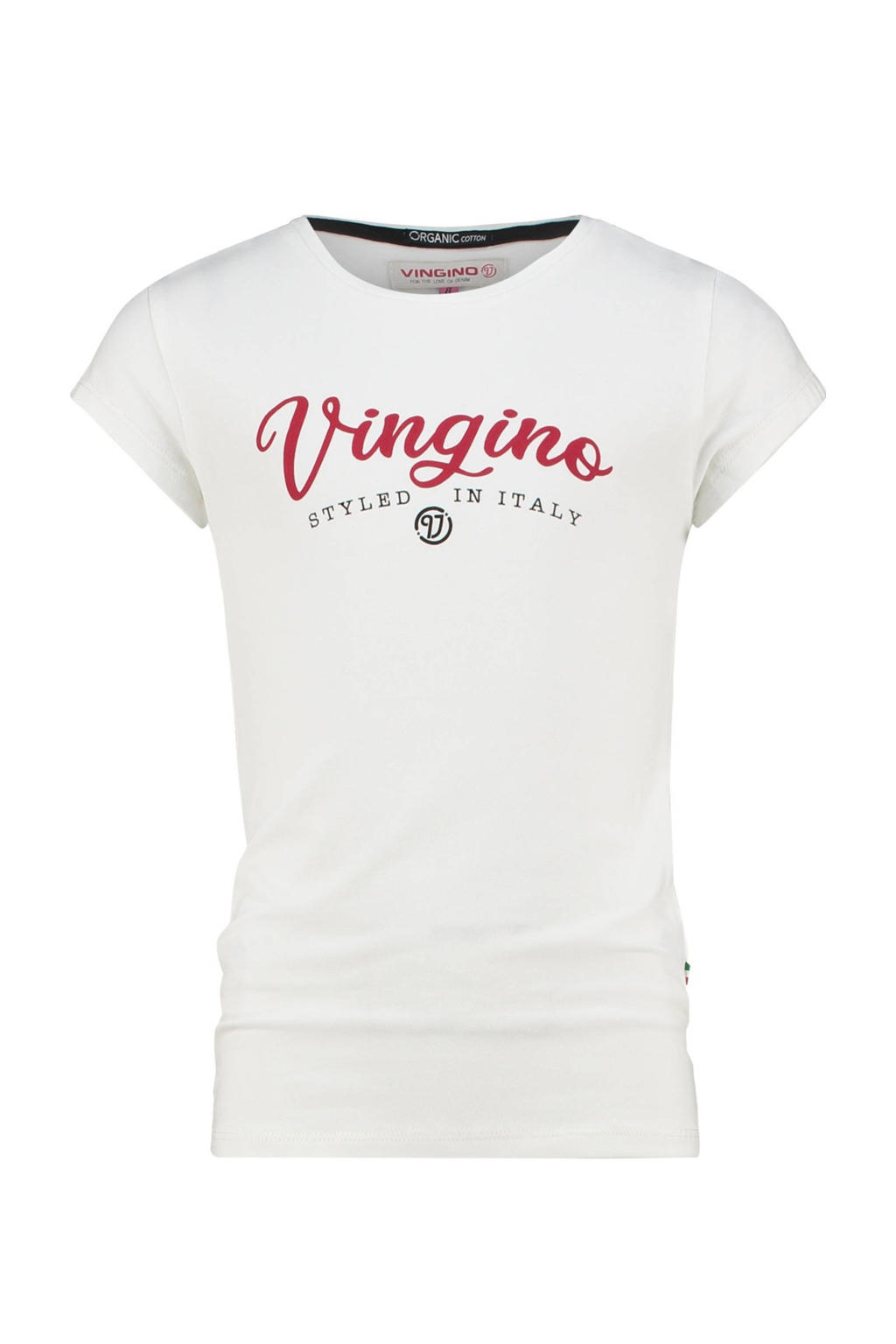 Vingino Essentials T-shirt met logo wit