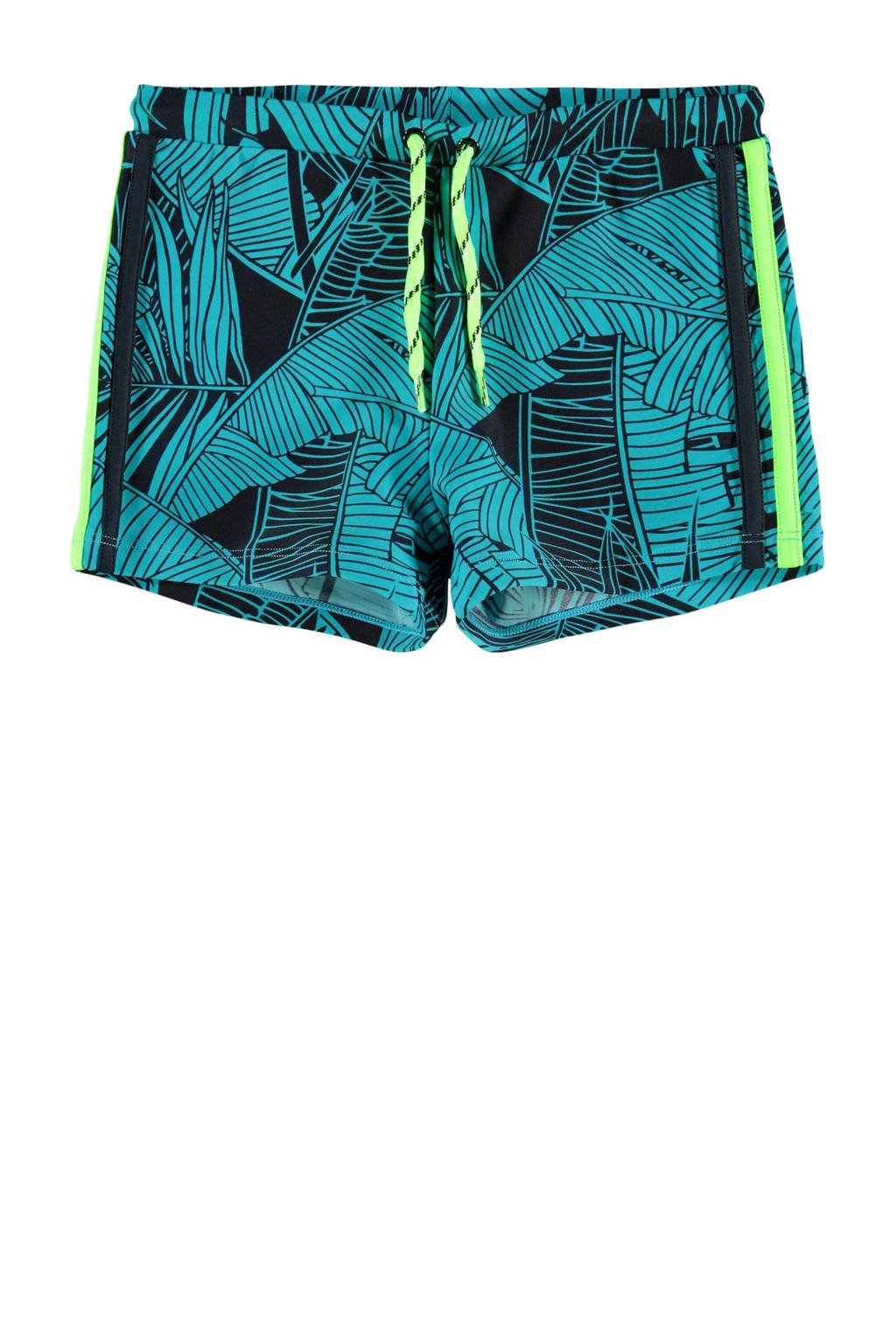 NAME IT KIDS zwemboxer Zattan met all over print turquoise, Turquoise