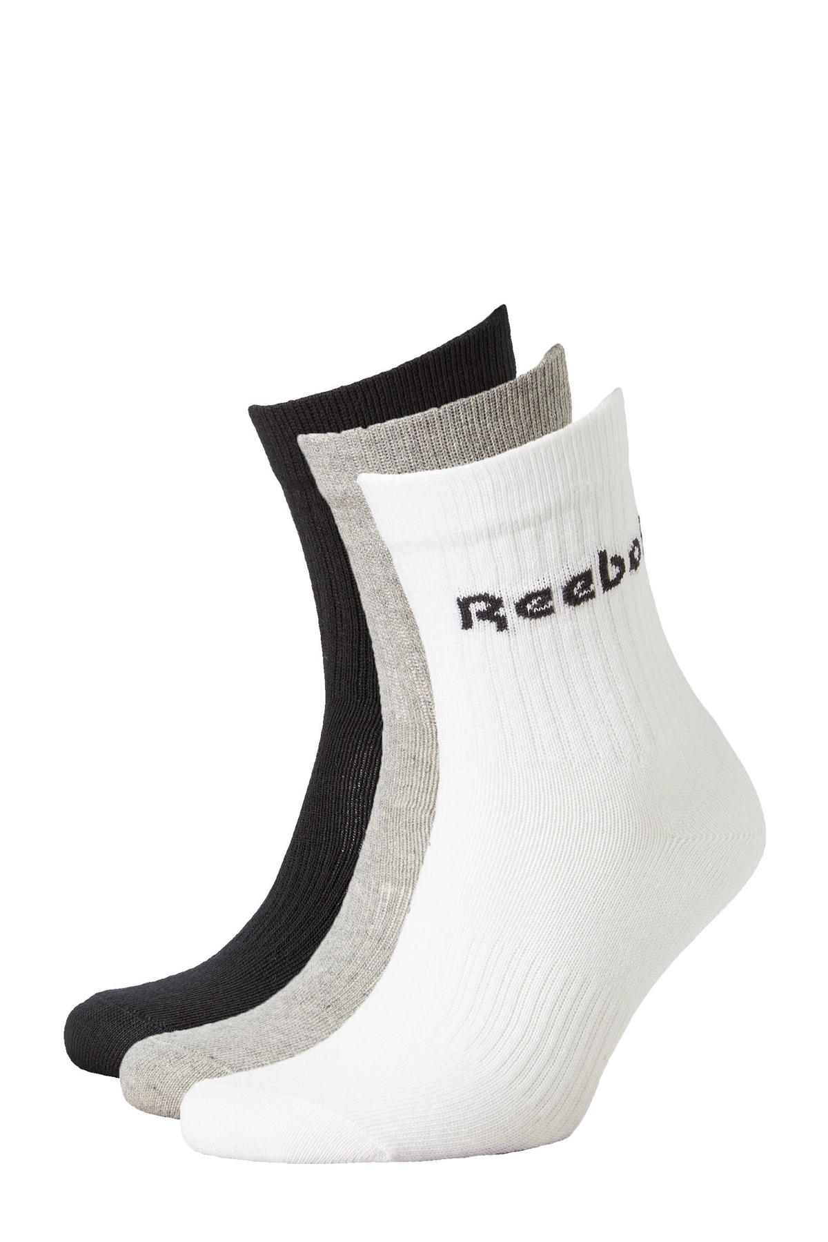 Kleverig Variant Vrouw Reebok Training sokken - set van 3 grijs/zwart/wit | wehkamp