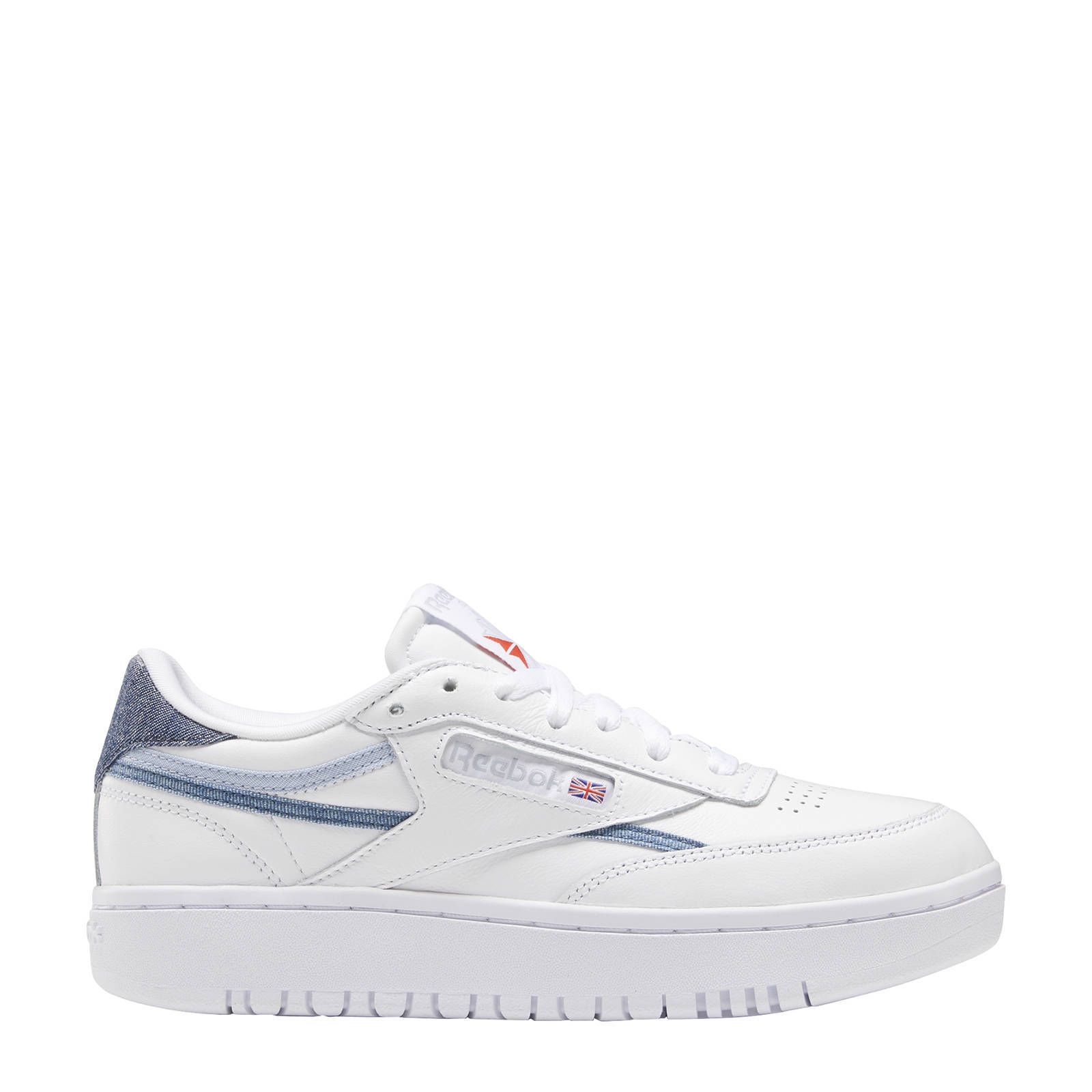 Reebok Classics Club C Double sneakers wit/grijs/rood | wehkamp