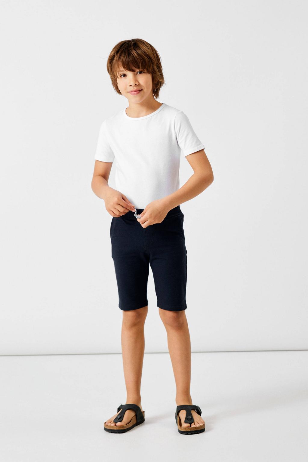 NAME IT KIDS slim fit sweatshort Honk met katoen donkerblauw