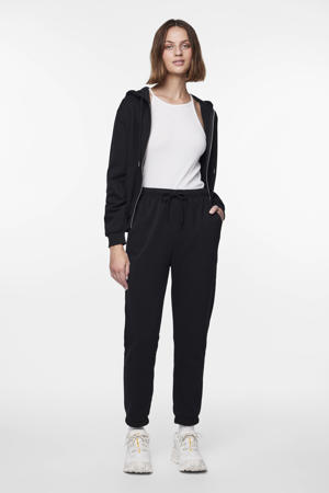 high waist regular fit sweatpants PCCHILLI zwart
