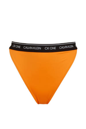 hooguitgesneden high waist bikinibroekje oranje