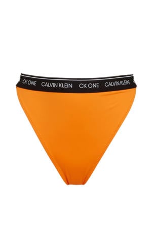 hooguitgesneden high waist bikinibroekje oranje