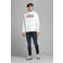 JACK & JONES ESSENTIALS hoodie JJECORP met logo wit