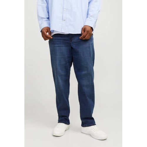 JACK & JONES PLUS SIZE slim fit jeans JJIGLENN JJORIGINAL Plus Size blue denim 812 afbeelding