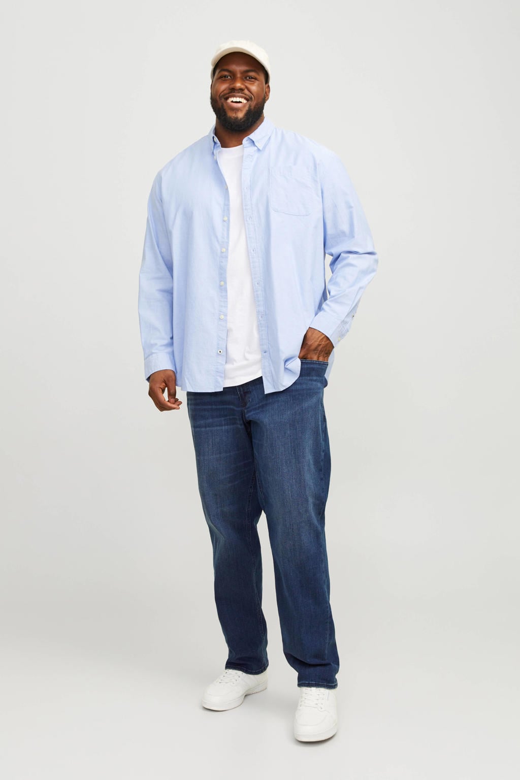 JACK & JONES PLUS SIZE slim fit jeans - blauw