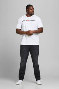 JACK & JONES PLUS SIZE T-shirt JJECORP Plus Size met logo wit