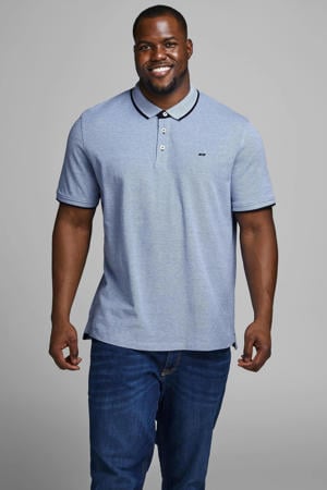 slim polo Plus Size blauw