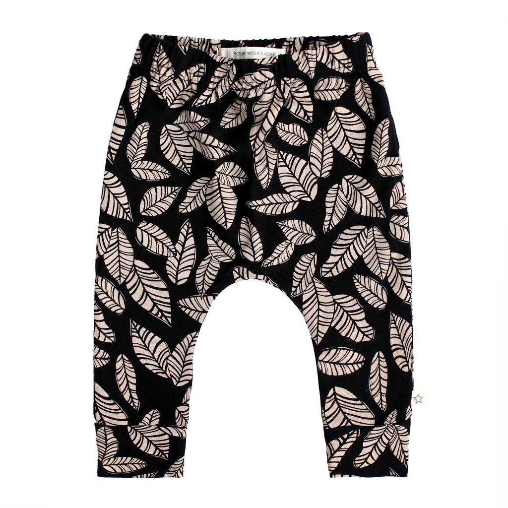 Your Wishes broek met biologisch katoen zwart/bruin, Zwart/bruin