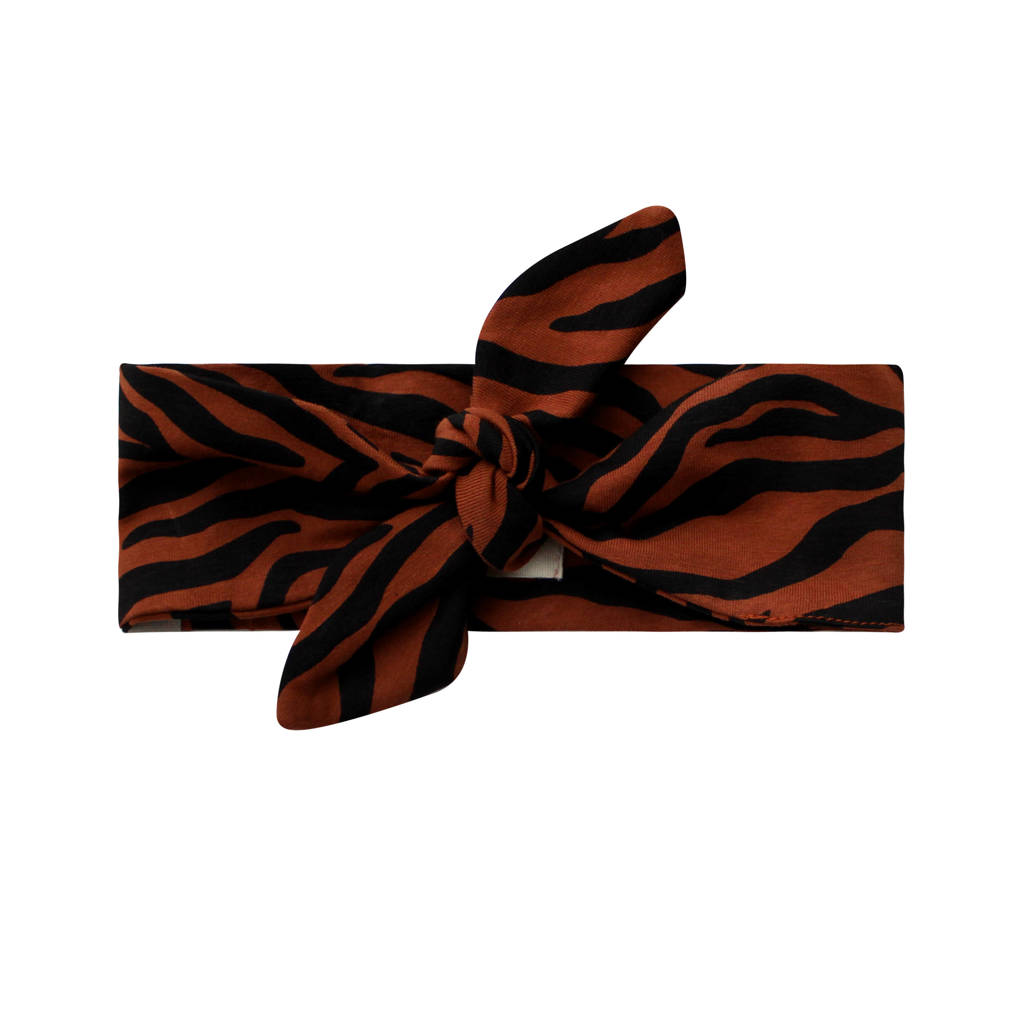 Your Wishes haarband zebra bruin/zwart, Bruin/zwart zebraprint