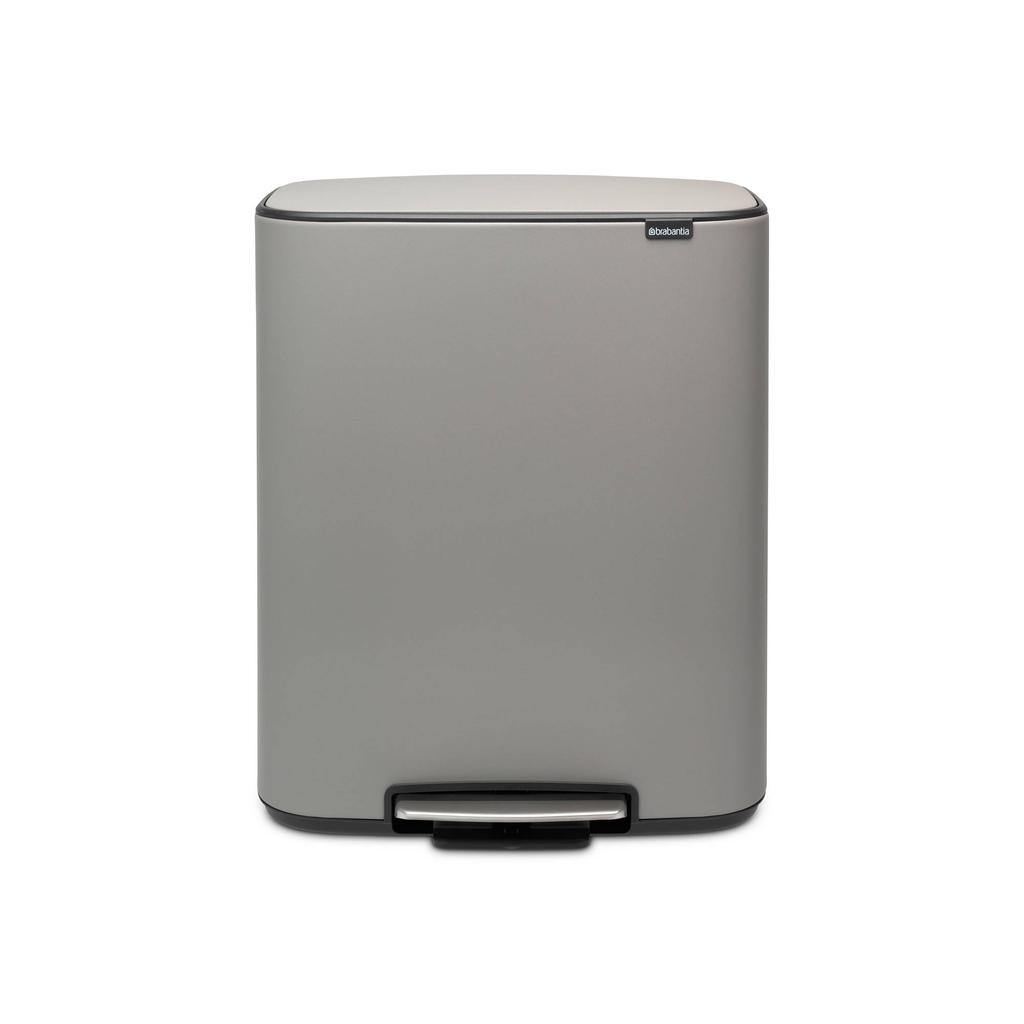 Brabantia Brabantia Bo Pedaalemmer, met 2 binnenemmers, 2 x 30 liter - Mineral Concrete Grey