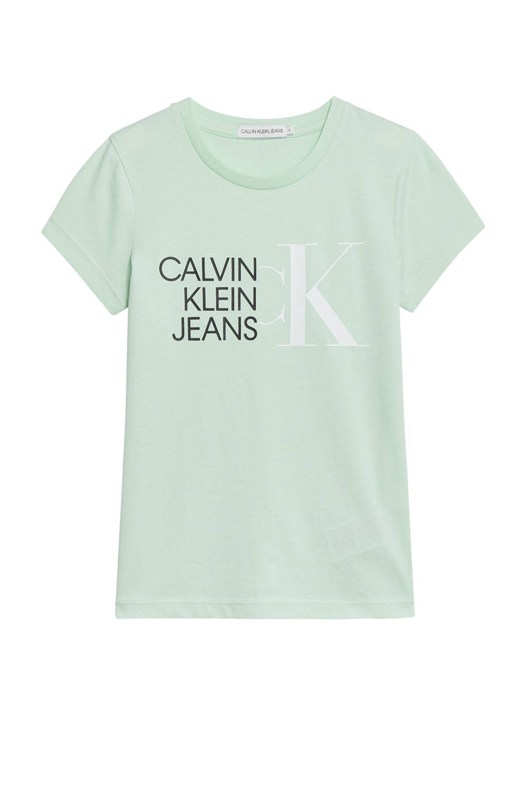 CALVIN KLEIN JEANS T-shirt van biologisch katoen groen, Groen