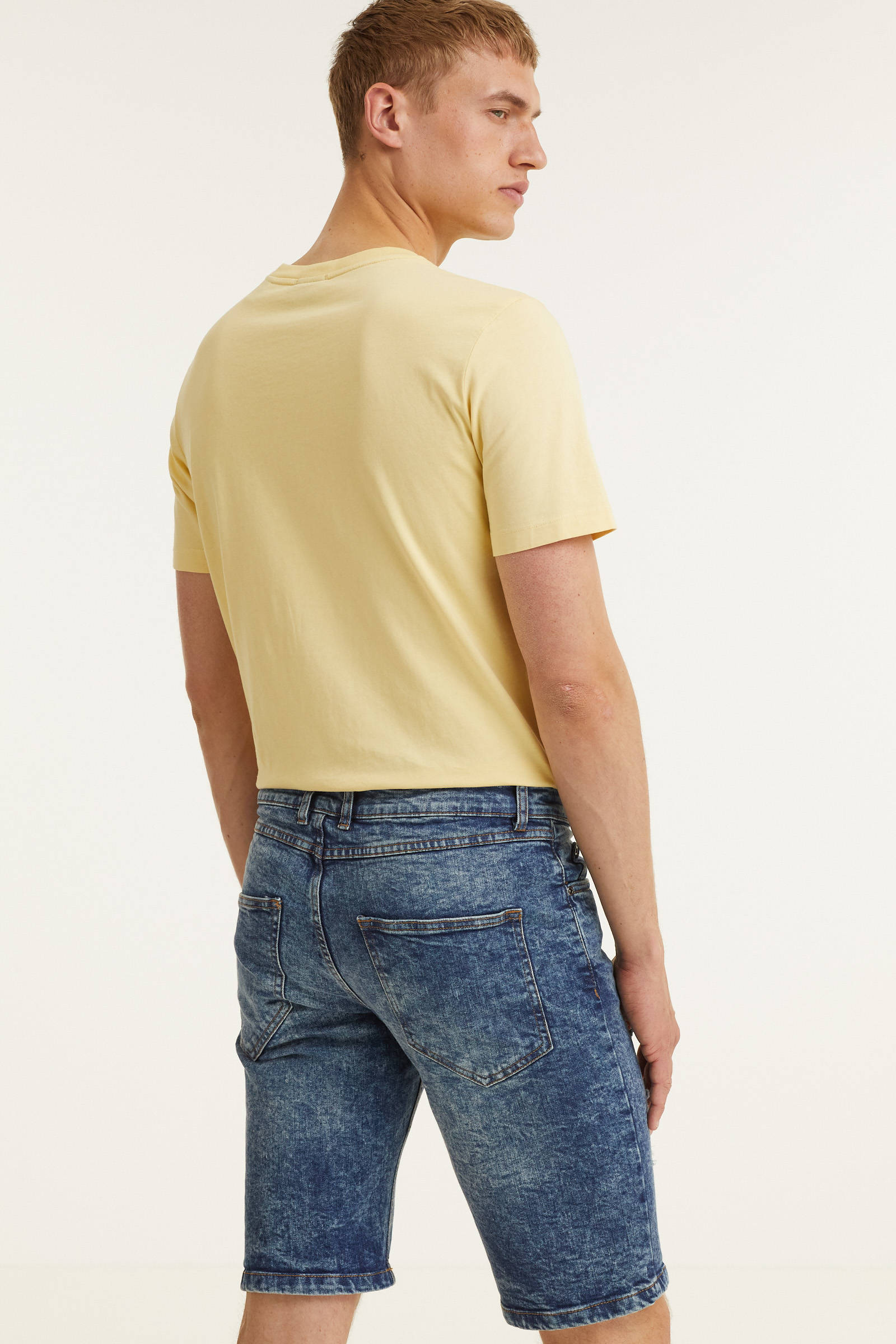 Redefined Rebel regular fit jeans short Oslo Destroy frozen blue