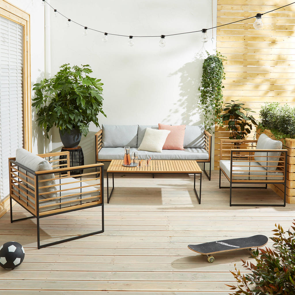 Wehkamp Home teak loungeset Léon