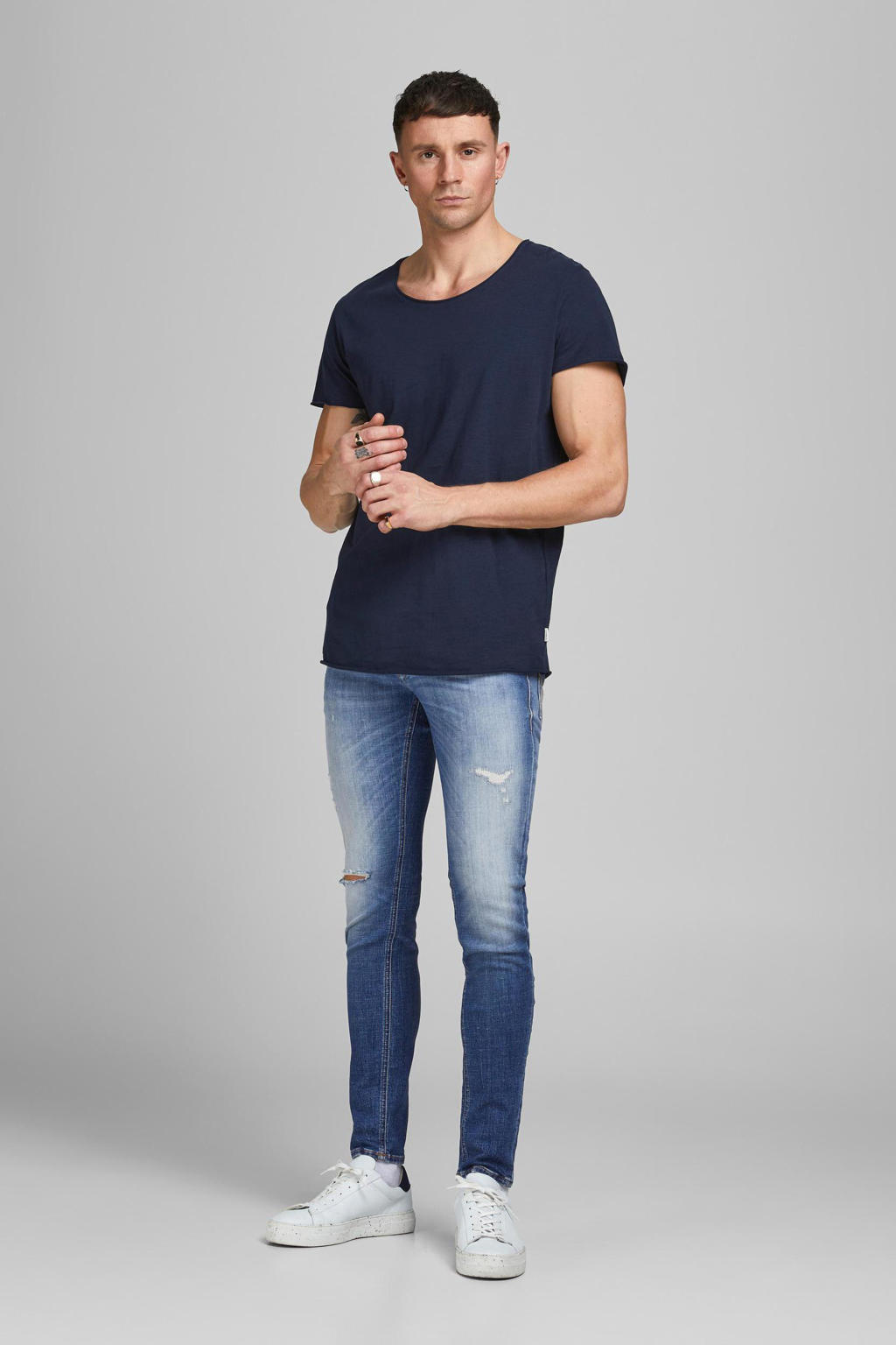 JACK & JONES JEANS INTELLIGENCE skinny jeans JJILIAM JJSEAL stonewashed