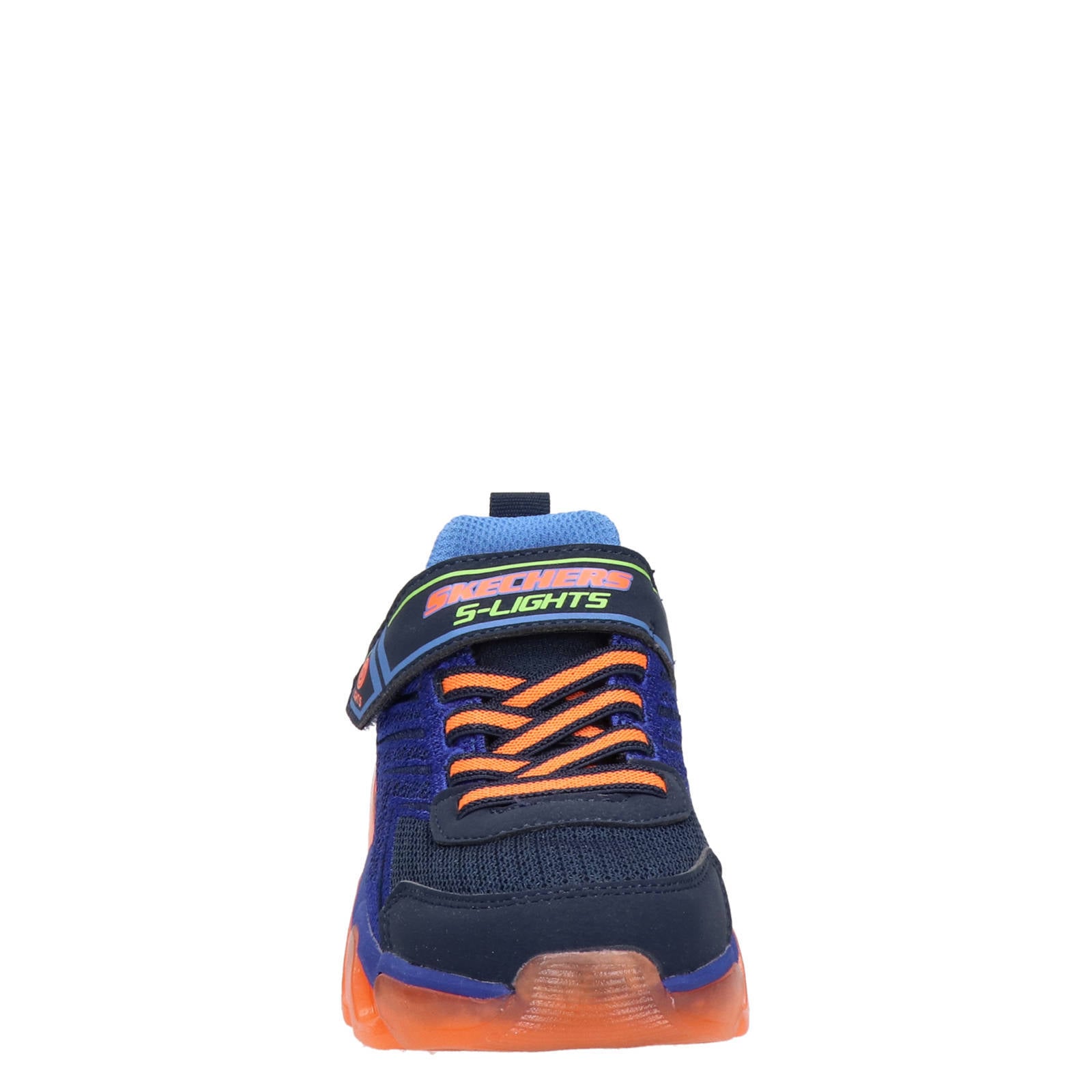 Skechers Dezlo S Lights 400016L Blauw Oranje♥ | OnlineShoeShop.nl®