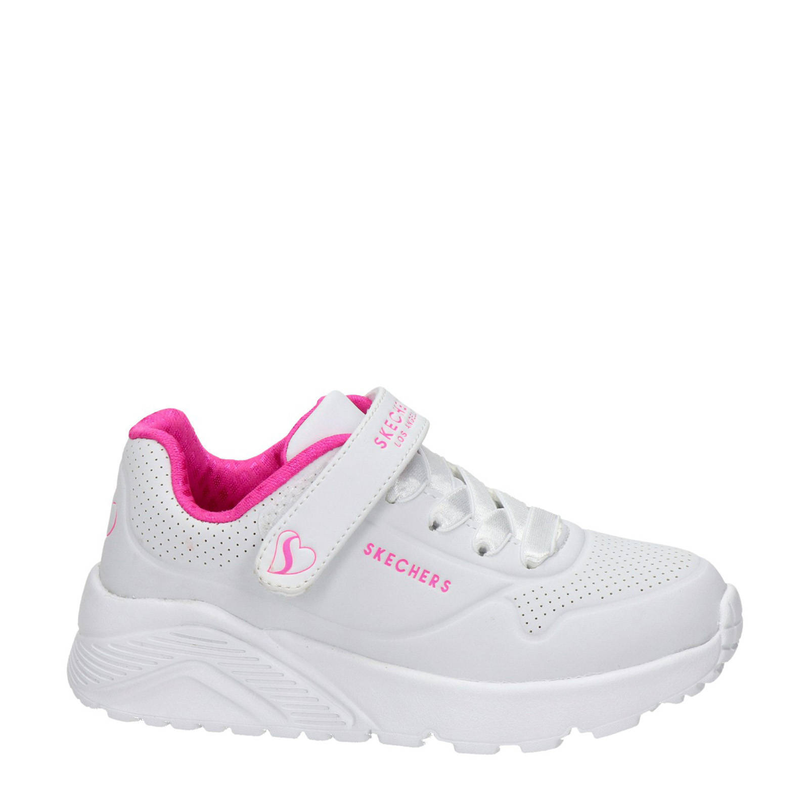 Skechers Uno Lite sneakers wit/roze | wehkamp