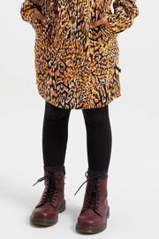 thumbnail: Set van 2 zwarte meisjes WE Fashion legging van stretchkatoen met skinny fit, elastische tailleband en effen