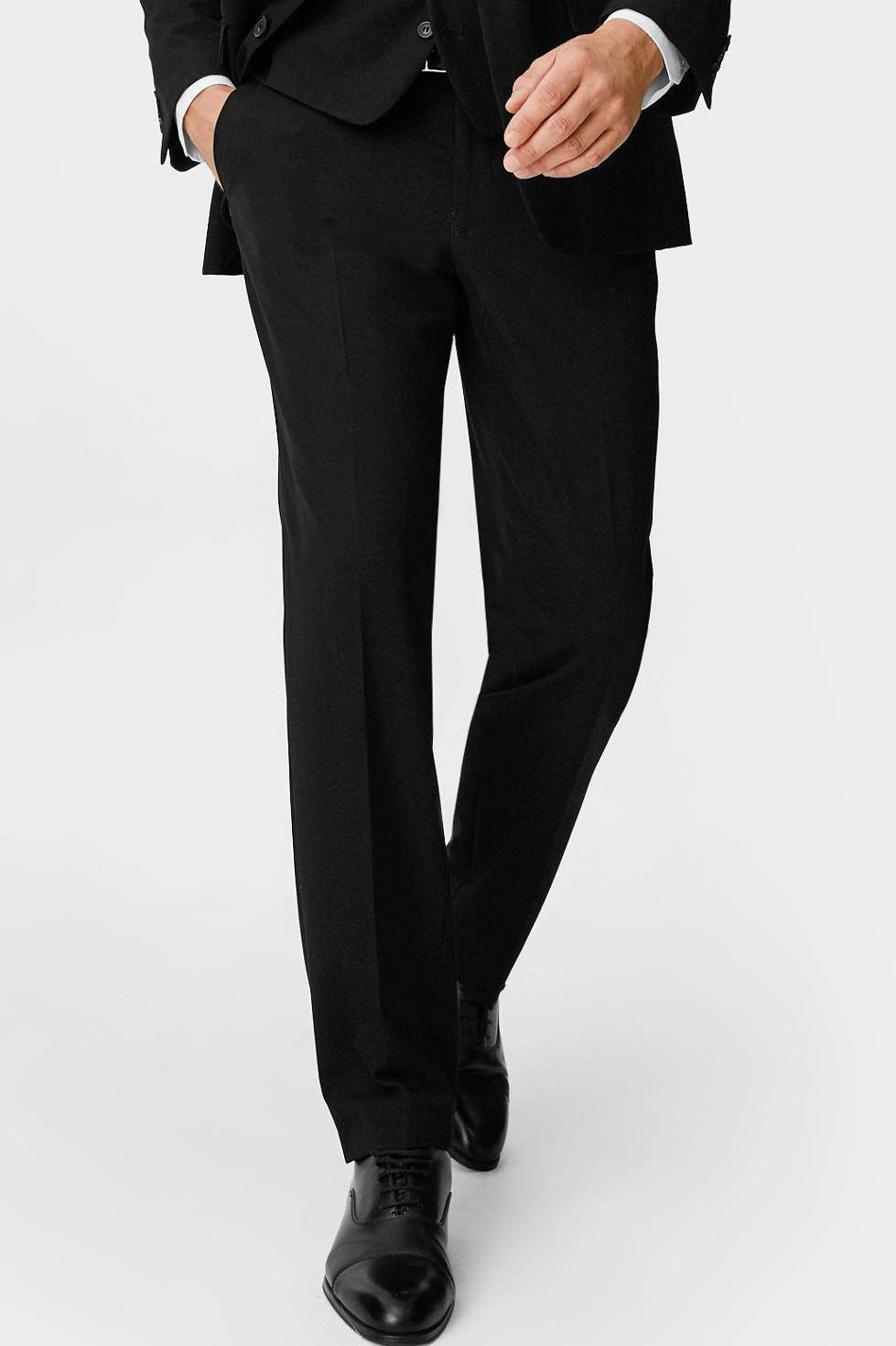 C\u0026A Canda regular fit pantalon zwart | wehkamp