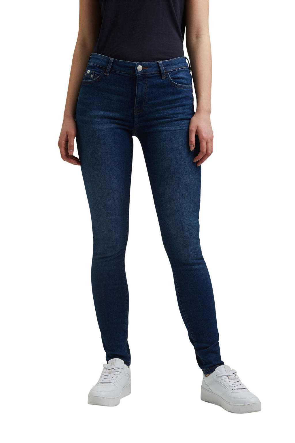 edc Women skinny jeans donkerblauw