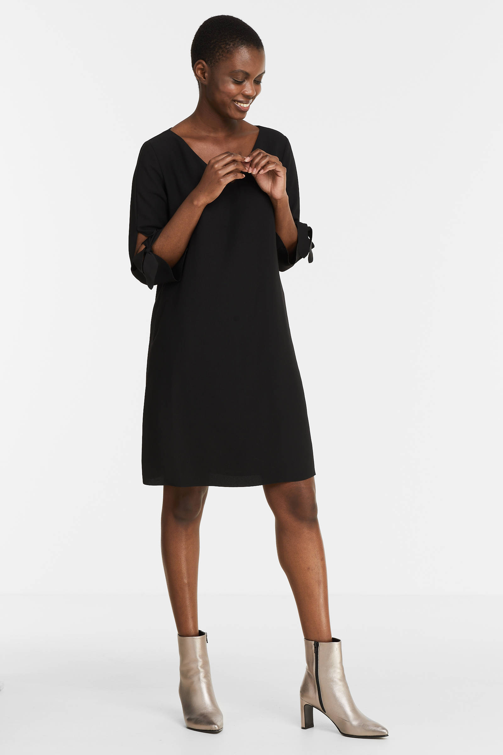 Mode Jurken Mini-jurken Esprit Mini-jurk zwart casual uitstraling 