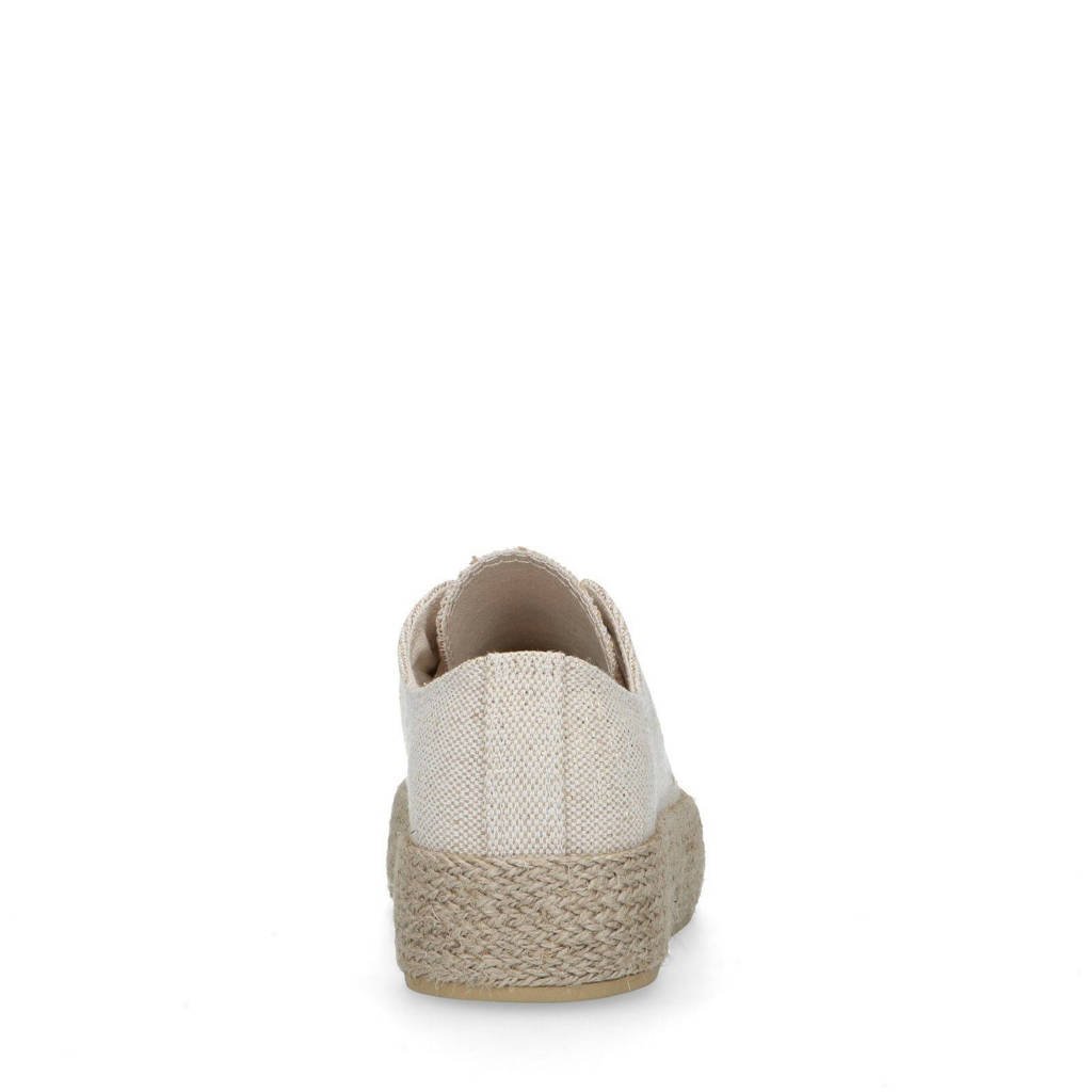 Sacha canvas sneakers met espadrillezool beige wehkamp