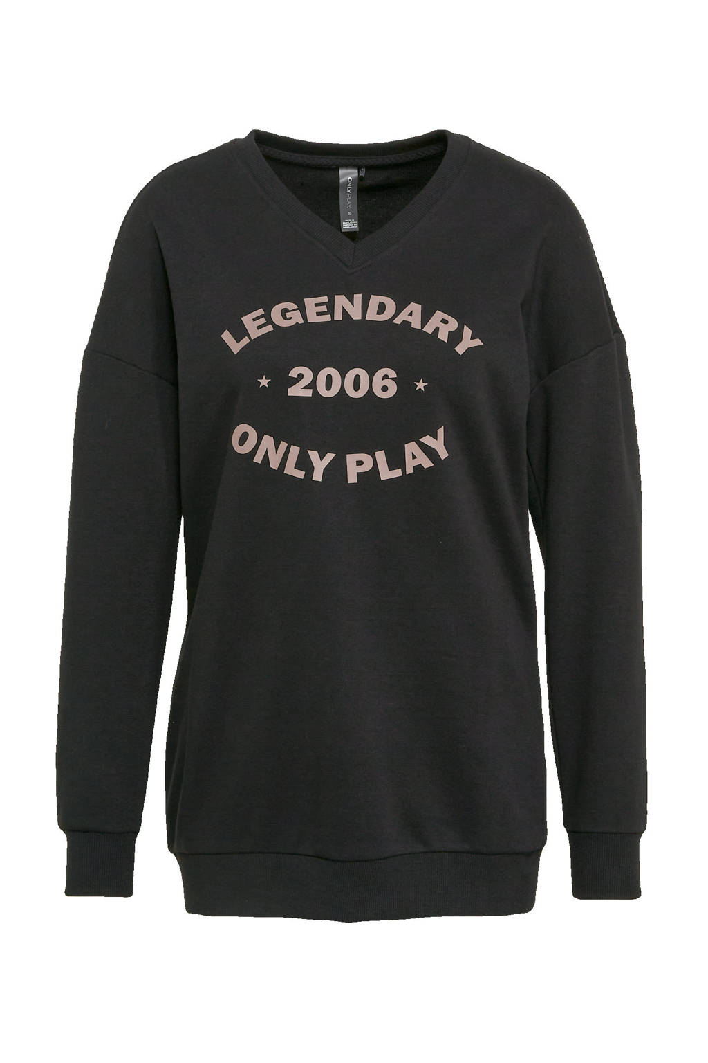 ONLY PLAY sportsweater Jara zwart/taupe, Zwart/taupe