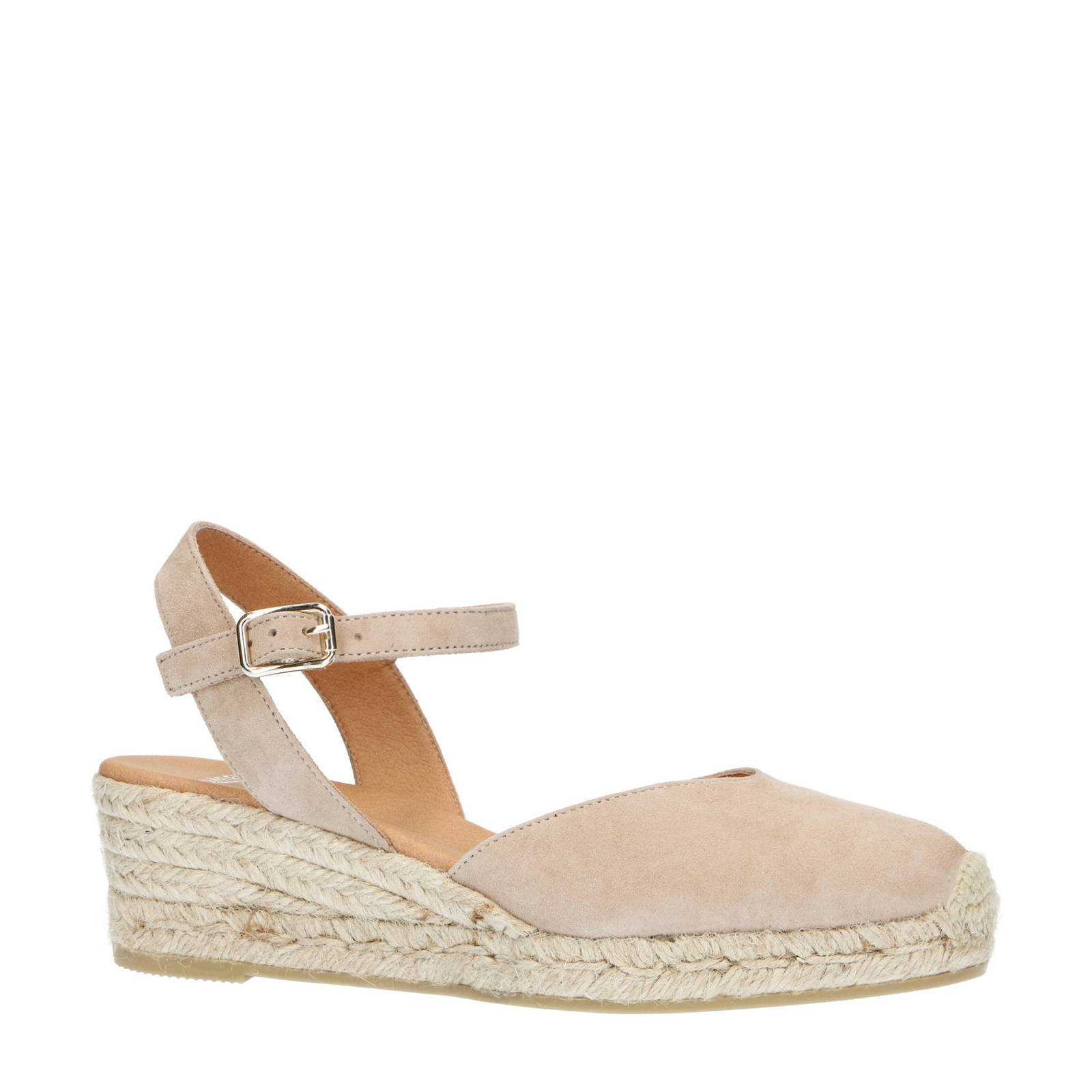 Manfield suède sleehakken beige | wehkamp