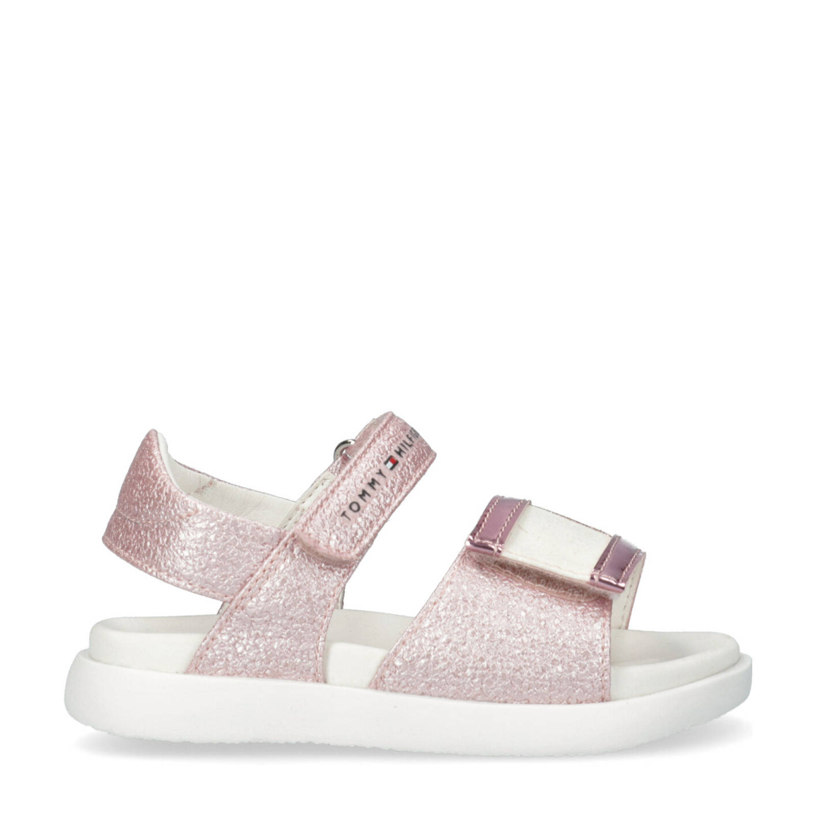 Tommy Hilfiger sandalen met glitters roze | wehkamp