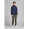 JACK & JONES JUNIOR gewatteerde tussenjas JJEMULTI donkerblauw/donkerrood